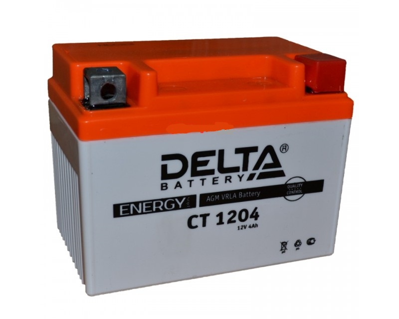 Delta ct1204 аккумулятор мото. Delta CT 1204 (12в/4ач). Аккумулятор Delta 12v-04a. АКБ Дельта 1204. Гелевый аккумулятор для скутера